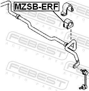 Febest MZSBERF Опора, стабілізатор