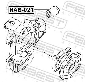 Febest NAB021 Сайлентблок задньої цапфи