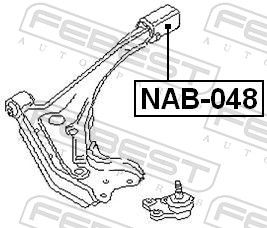 Febest NAB048 Опора, важіль підвіски