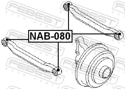 Febest NAB080 Опора, важіль підвіски