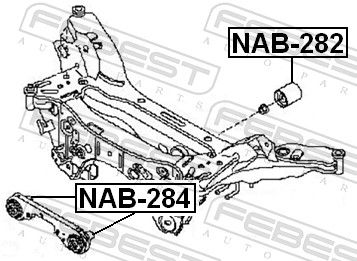Febest NAB282 Сайлентблок заднього диференціала