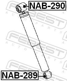 Febest NAB289 Втулка, амортизатор
