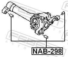 Febest NAB298 сайлентблок подушки диференціала
