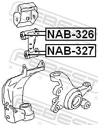 Febest NAB326 Опора, важіль підвіски