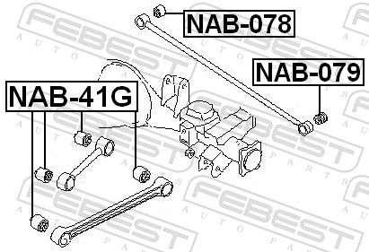 Febest NAB41G Опора, важіль підвіски