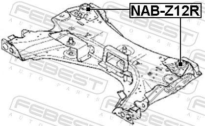 Febest NABZ12R Сайлентблок підрамника задній