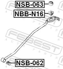 Febest NBBN16 Пильовик куліси КПП 29x22x12.6