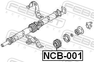 Febest NCB001 Підшипник, проміжний підшипник карданного вала