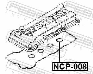 Febest NCP008 кільце ущільнювач колодязя свічки