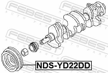 Febest NDSYD22DD Шків колінвалу yd22dd