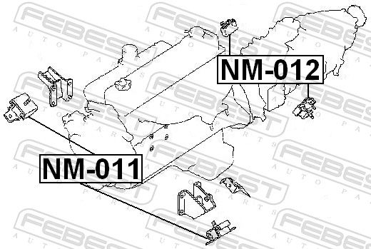 Febest NM012 Подушка двигуна задня