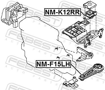 Febest NMF15LH подушка двигуна ліва