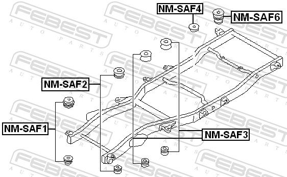 Febest NMSAF2 Подушка рами