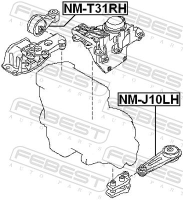 Febest NMT31RH Подушка двигуна права