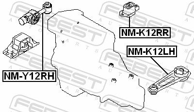 Febest NMY12RH подушка двигуна права