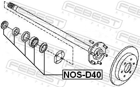 Febest NOSD40 Ремкомплект задньої півосі