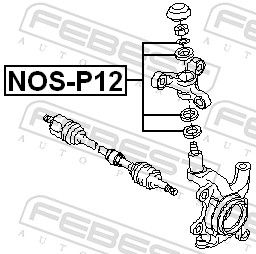 Febest NOSP12 ремкомплект поворотного кулака 4 pcs