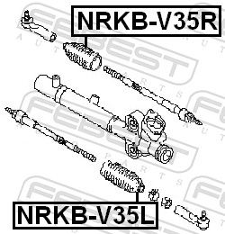 Febest NRKBV35R Пильовик тяги кермової