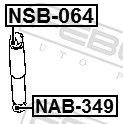Febest NSB064 Втулка заднього амортизатора
