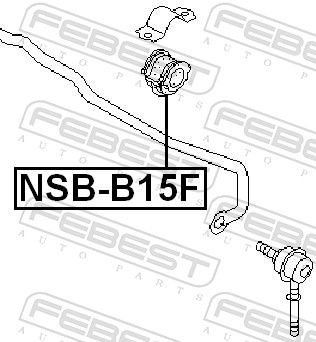 Febest NSBB15F Втулка переднього стабілізатора D20