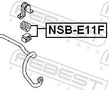 Febest NSBE11F Опора, стабілізатор