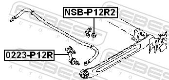 Febest NSBP12R2 Опора, стабілізатор