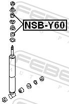 Febest NSBY60 втулка заднього амортизатора