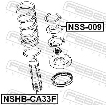 Febest NSHBCA33F Захисний ковпачок/гофрований кожух, амортизатор