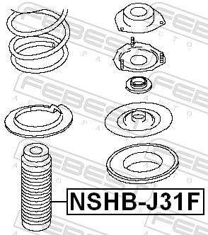 Febest NSHBJ31F Пильовик переднього амортизатора