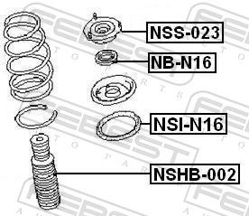 Febest NSS023 Верхня опора, стійка амортизатора
