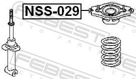 Febest NSS029 Верхня опора, стійка амортизатора