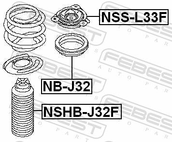Febest NSSL33F опора переднього Амортизатора