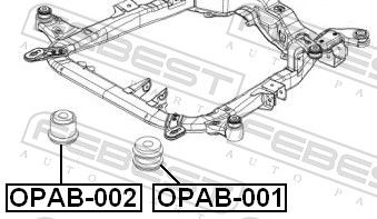 Febest OPAB001 Сайлентблок підрамника