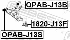 Febest OPABJ13B Сайлентблок задній переднього нижнього важеля