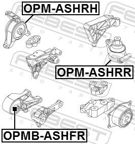 Febest OPMBASHFR Сайлентблок передньої подушки двигуна