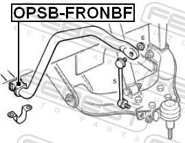 Febest OPSBFRONBF Опора, стабілізатор