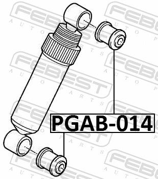 Febest PGAB014 Сайлентблок заднього амортизатора