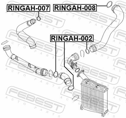 Febest RINGAH008 Кільце ущільнююче повітряного патрубка