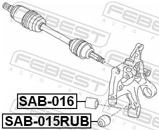 Febest SAB015RUB Сайлентблок задньої цапфи