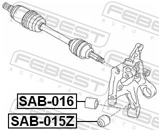 Febest SAB015Z Опора, важіль підвіски