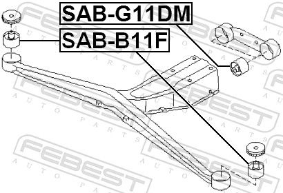 Febest SABB11F Сайлентблок подушки диференціала