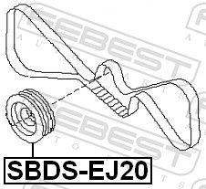 Febest SBDSEJ20 Шків колінвалу EJ20
