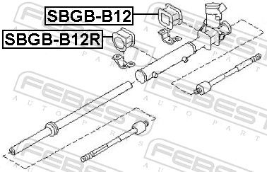 Febest SBGBB12R Проставка рульової рейки
