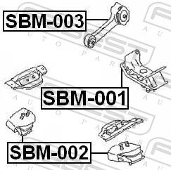 Febest SBM002 подушка двигуна передня