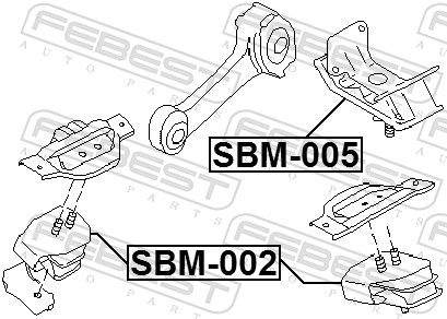 Febest SBM005 Опора, автоматична коробка передач