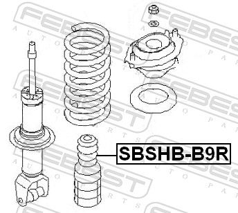 Febest SBSHBB9R Пильовик заднього амортизатора