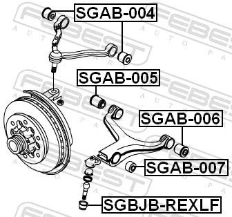 SGAB-006 FEBEST Сайлентблок переднього нижнього важеля