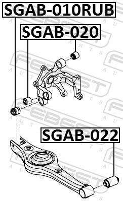 Febest SGAB022 Сайлентблок заднього важеля