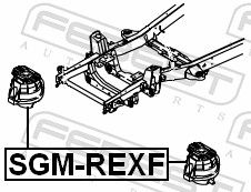 Febest SGMREXF Подушка двигуна передня (гідравлічна)