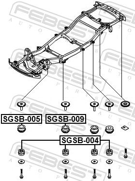 Febest SGSB005 Подушка рами